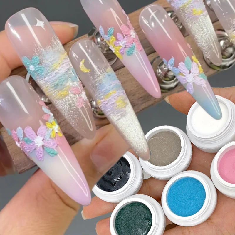 

Креативный рисунок гель-пластырь для дизайна ногтей 3D резьба по песку текстура гель-лак УФ-лак без необходимости верхнее покрытие DIY маникюрный салон