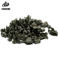 50/40 Sets M4 M5 Motorcycle Car Scooter ATV Moped Ebike Plastic Cover Metal RetainerSelf-tapping Screw and Clips 4.2mm 4.8mm