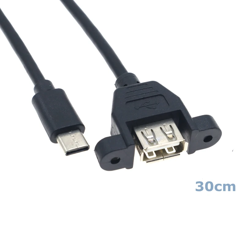 Type-c To USB 2.0 Female With Screw Android Data Cable Can Be Fixedly Installed Computer Case Motherboard OTG Extension Cable