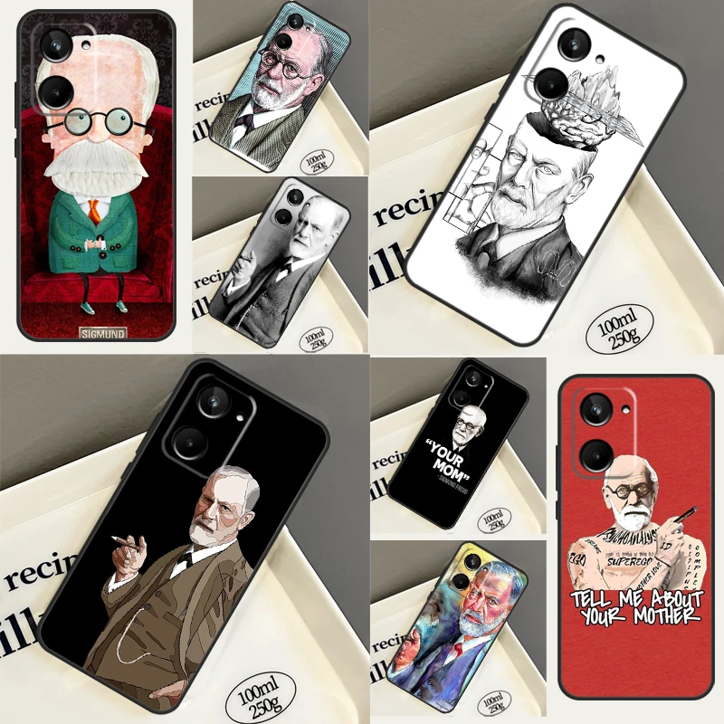 Sigmund Freud For Realme GT Neo 5 3 3T 2T GT2 8 9 10 Pro Plus C11 C15 C25 C30 C31C33 C35 C55 C21Y Case