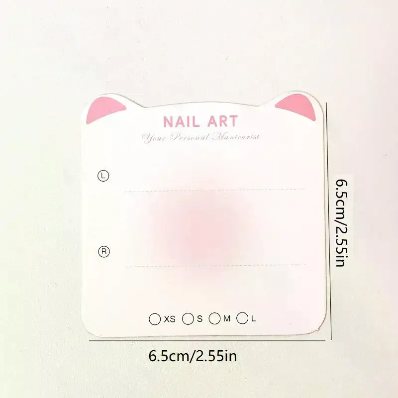 Press On Nail Bottom Cardboard Cards Packaging Bag Square Nail Art Display Photo Props Card False Nail Tips Manicure Tools