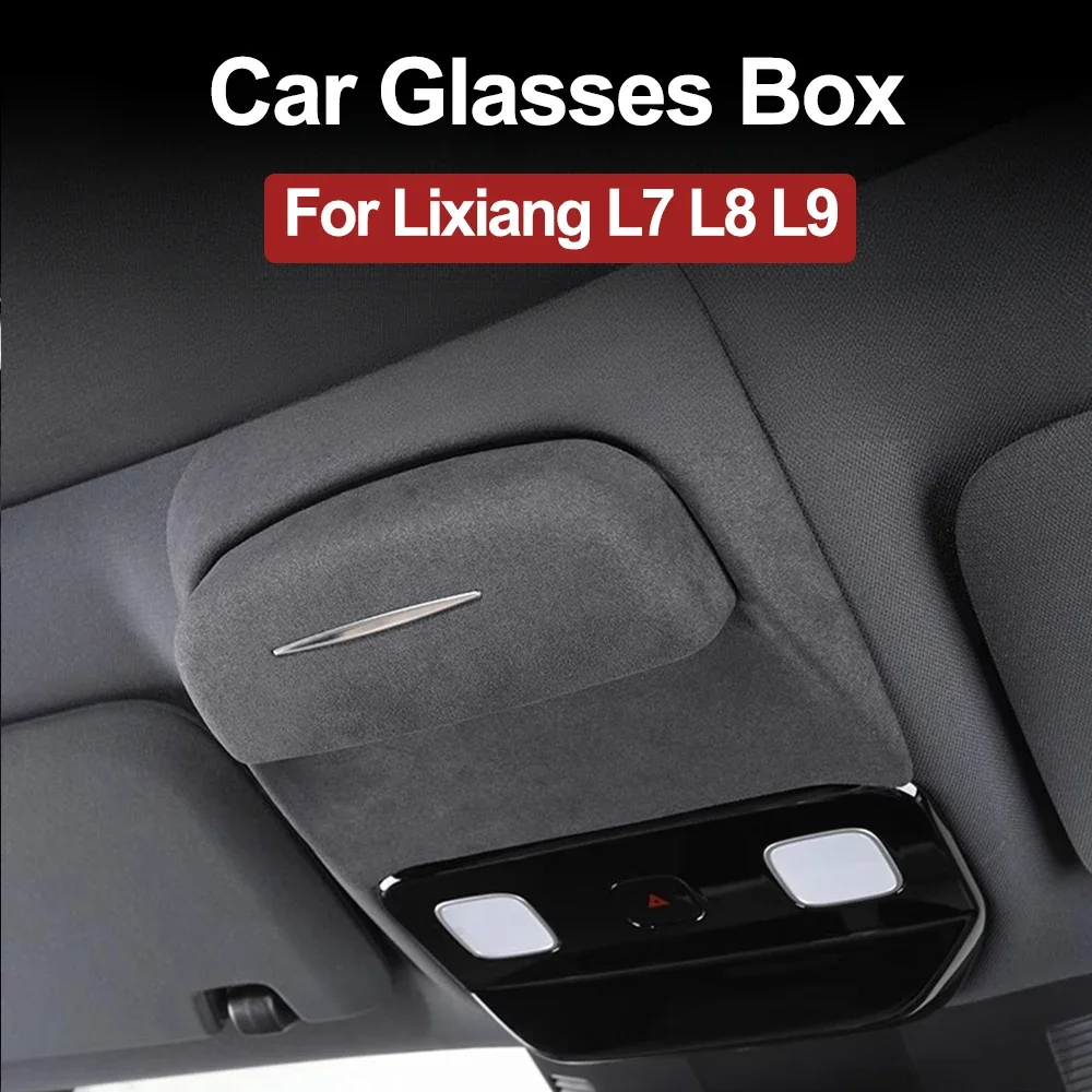 For Li Lixiang L7 L8 L9 Car Sunroof Glasses Case Sunglasses Storage Case Suede Car Interior Accessories