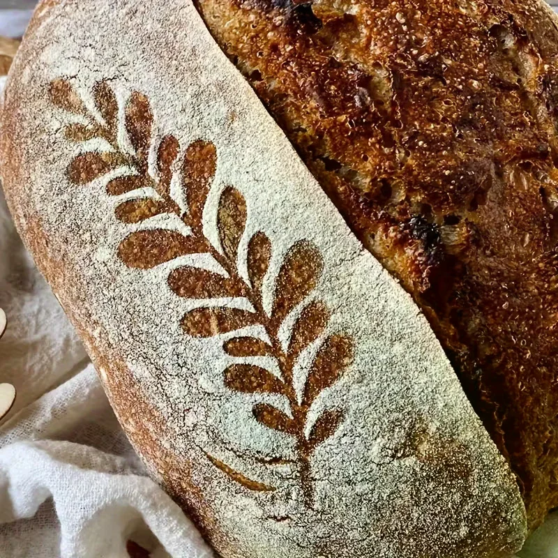 قالب خبز الخبز القابل لإعادة الاستخدام مكون من 9 قطع، 5.9 × 5.9 بوصة - للديكور الفني، قالب تزيين الخبز #3