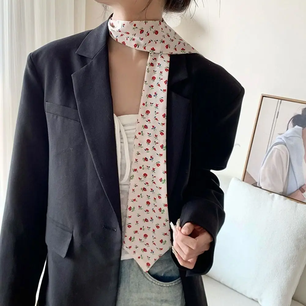 หวานริบบิ้นดอกไม้ผ้าพันคอพิมพ์เสือดาวพิมพ์เสื้อ Tie Neckerchief อุปกรณ์เสริมผม Polka Dot ผ้าพันคอ Party