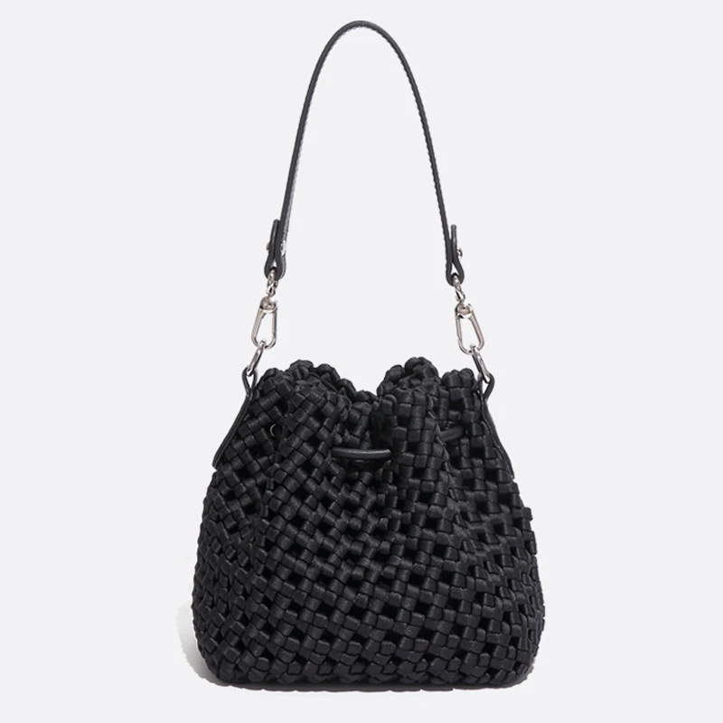 Imagem -02 - Nylon Feito à Mão para Tecer Bolsas Crossbody para Mulheres Bolsas e Bolsas de Designer de Luxo 2023 Novo na Moda de Alta Qualidade Oco Bolsa de Mensageiro de Ombro Chegada Rápida