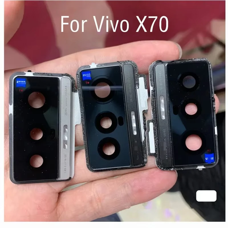 For VIVO X70 Pro+ Rear Camera Lens Glass With Frame Bezel Holder X70pro Plus With Back Camera Frame Lens Glass Replacement