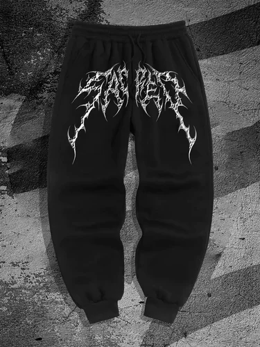 Imagen 2 del producto Y2K estilo gótico moda urbana Harajuku versátil diario al aire libre correr Fitness transpirable Casual cómodo hombres pantalones deportivos