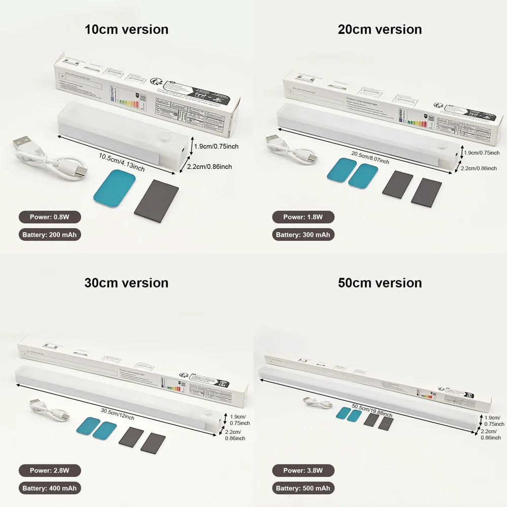 ضوء ليلي LED لاسلكي، ضوء مستشعر للحركة، مناسب للمطابخ وغرف النوم والخزائن والسلالم والممرات وقابل لإعادة الشحن عبر USB #6