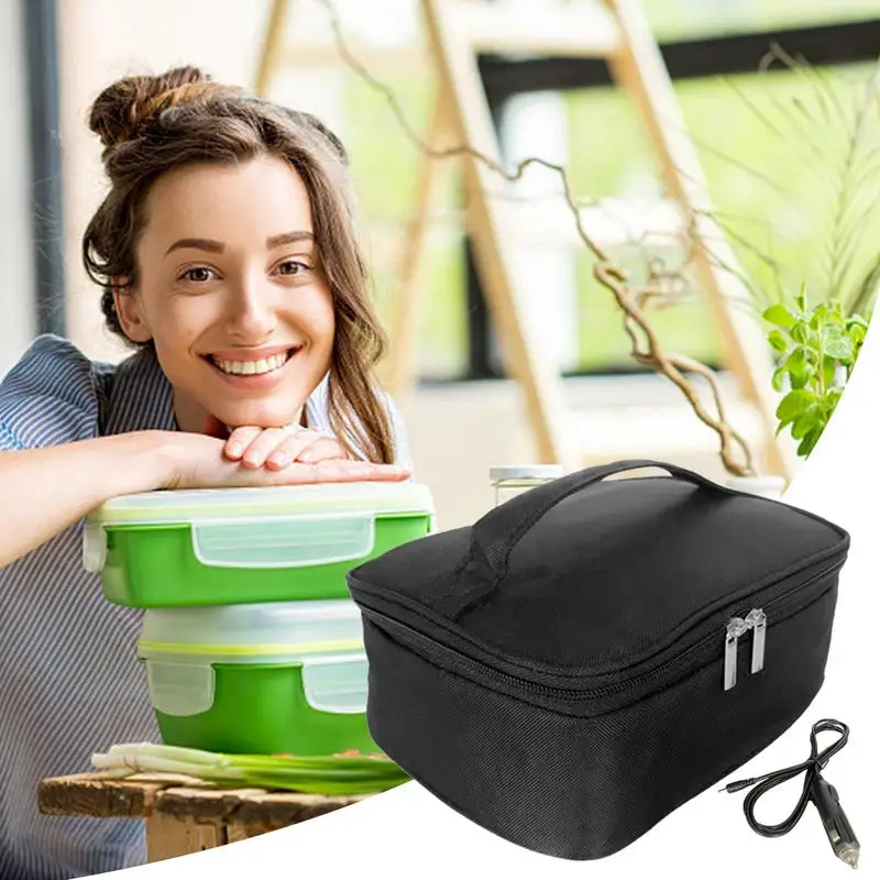 Food Heating Lunch Box Car Electric Lunch Food Heater Portable Car Food Warmer Bag For Car Offices Road Trip Picnic Camping