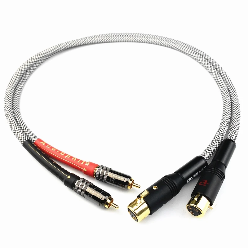 New WBT Gold Plated Plug RCA To XLR Male Female HiFi Audiophile Cable