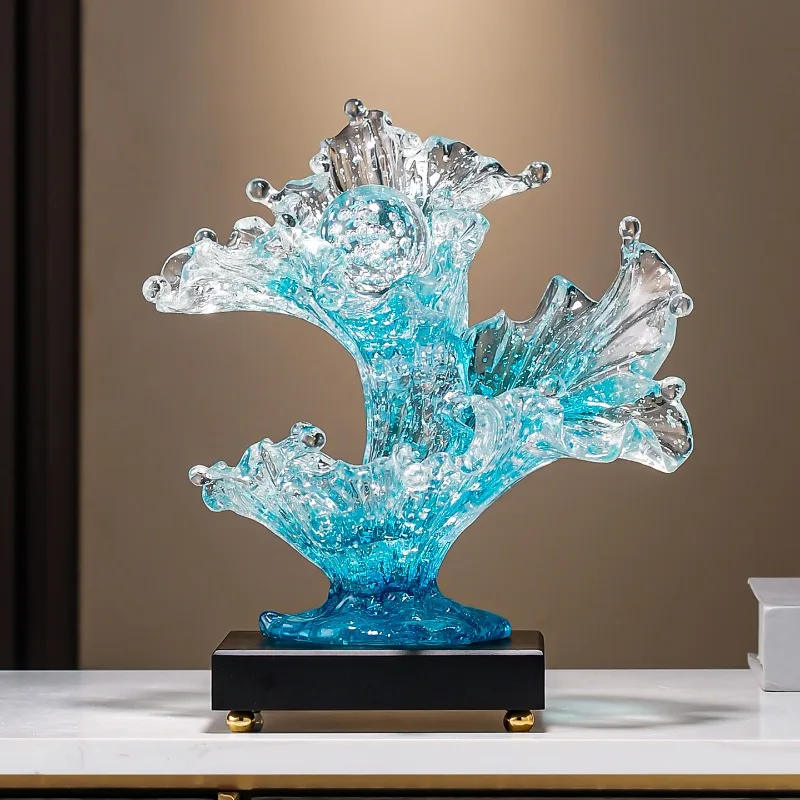 Statuette Blossoming and Wealthy Art Decorations,Home Living Room Entrances, TV Cabinets,Office Desktop Decoration,Gift