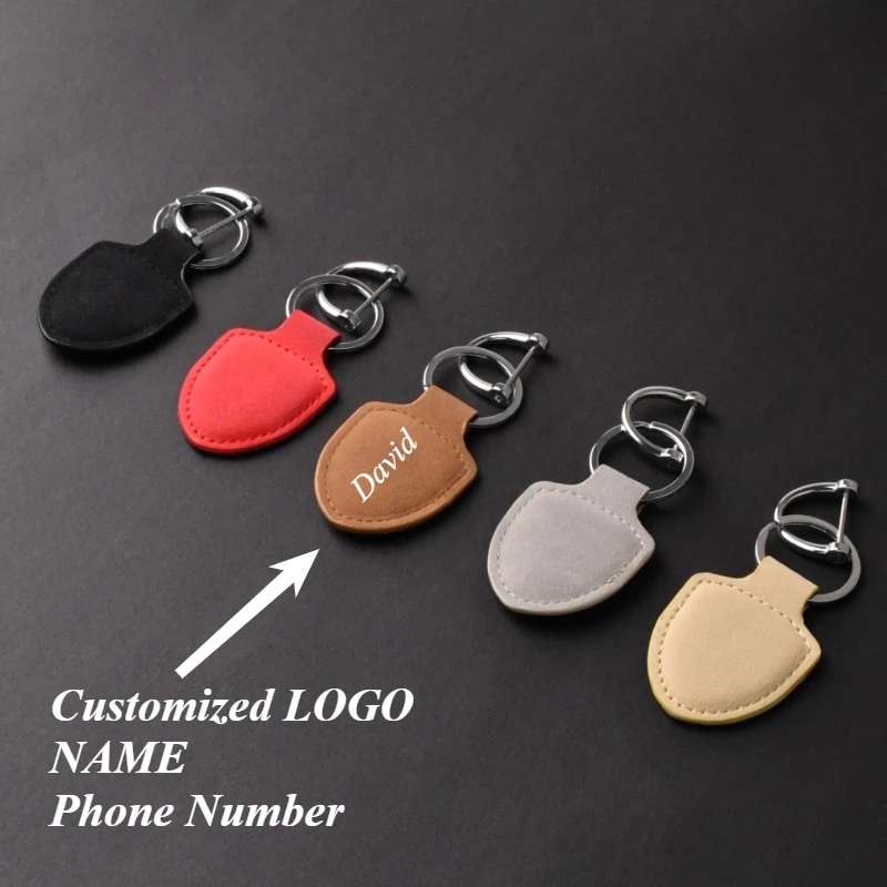 Customized Product Shield Suede Car Key Chain Backpack Pendant Creative Keychain Gift Motorcycle Personalized Key Ring Wholesale