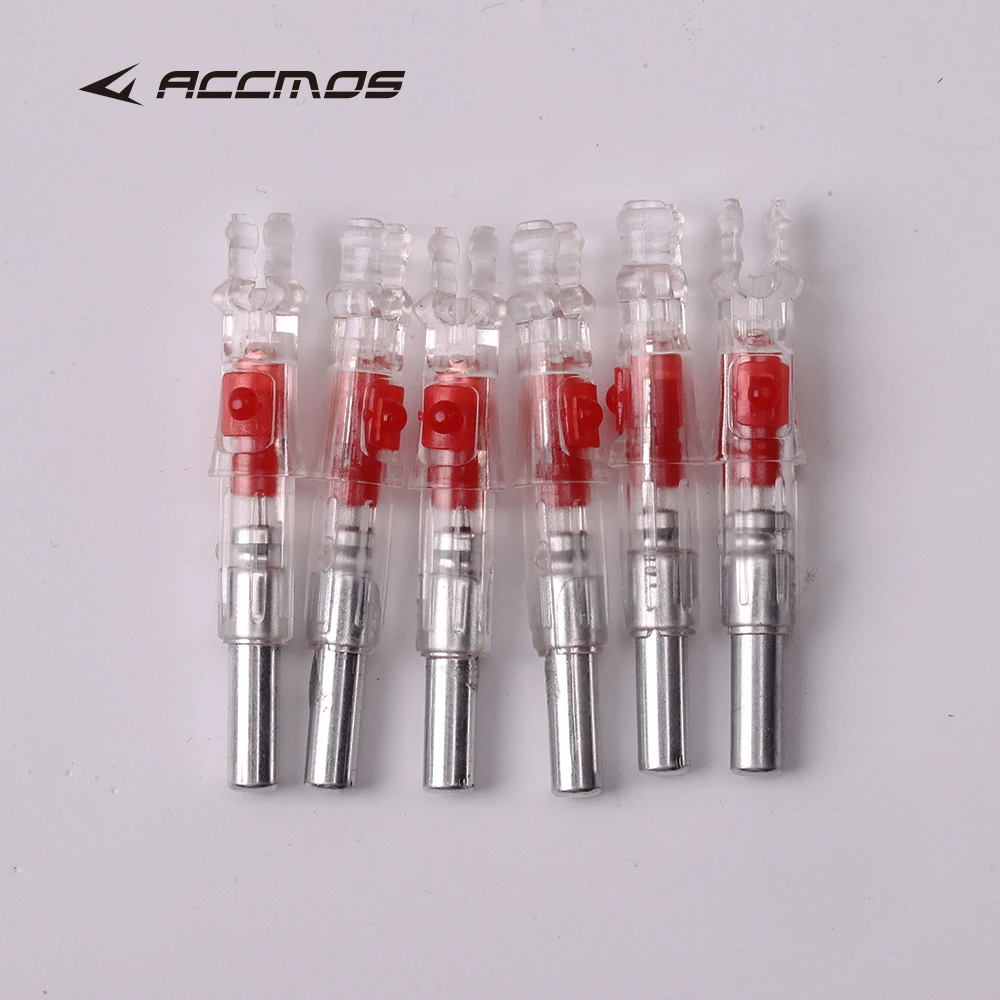 ID6.2mm Led السهم الذيل ثنائي الغرض الصلب الكرة القوس مجمع القوس مضيئة السهم Nocks اكسسوارات الرماية اطلاق النار