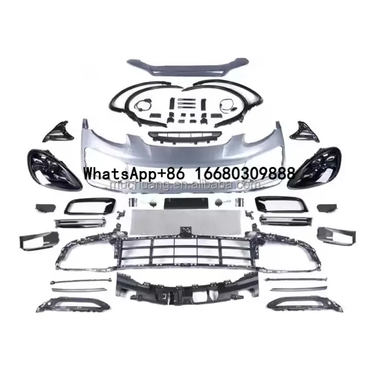 

Car Accessories Body Kit for 2011-2014 Porsc-he Cayen-ne Front Bumper 958 958.1 958.2 to 9Y0 Turbo Headlights Grille