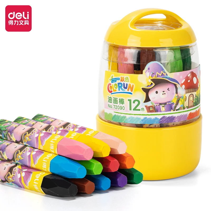 ديلي 72090 12 لونًا من ألوان الباستيل الزيتية قلم تلوين شمع ملون قلم رصاص شهادات الاتحاد الأوروبي والولايات المتحدة #1
