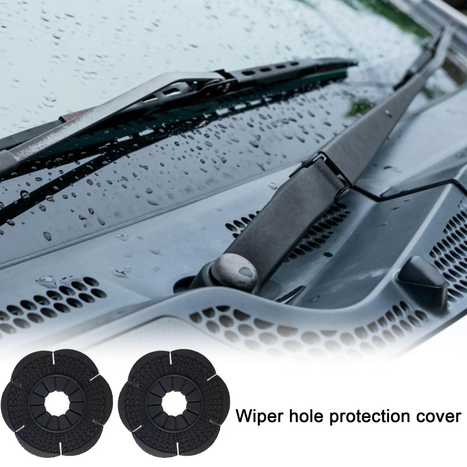 2Pcs Windshield Wiper Hole Protective Sleeve, Universal Soft Waterproof Wiper Cover, Anti Dust Anti Corrosion Guard for Car