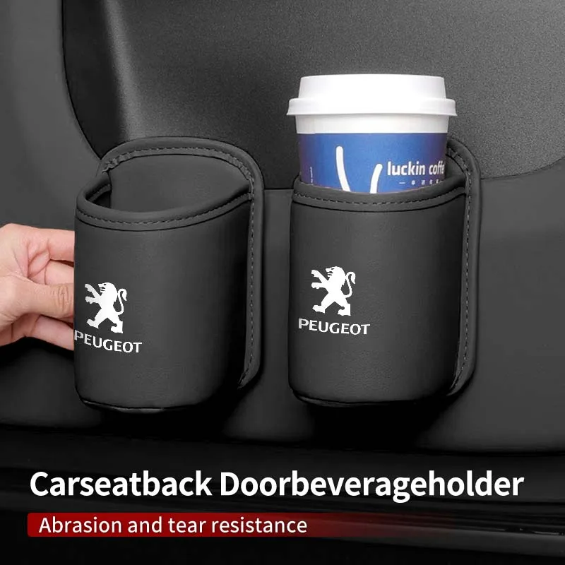 Car Water Cup Holder Drink Rack Storage Box Waste Organizer For Peugeot 206 307 308 3008 207 208 407 508 2008 5008 107 106 205