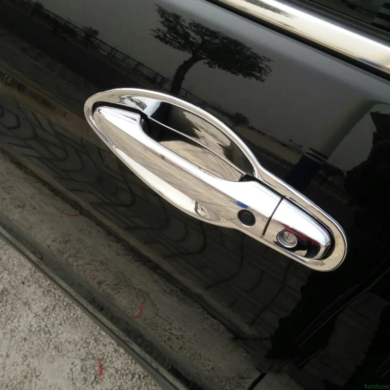 Funduoo Für Honda CR-V CRV 2012–2016, glänzend schwarz, Chrom, Autotürgriffabdeckungen, Schüssel, Dekor, Verkleidung, Styling-Zubehör