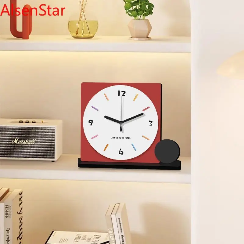 

Modern Art Silent Desktop Clock Ornament Creative Living Room Bedroom Mute Table Desk Clock Watch Home Decoration