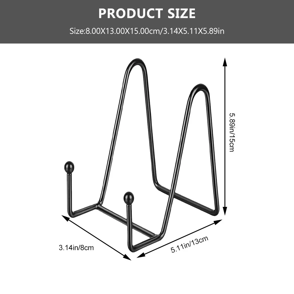 2Pcs Book Stand Premium Iron Crafts Desktop Display Rack Modern Book Display Bracket for Store Photo Album Holder