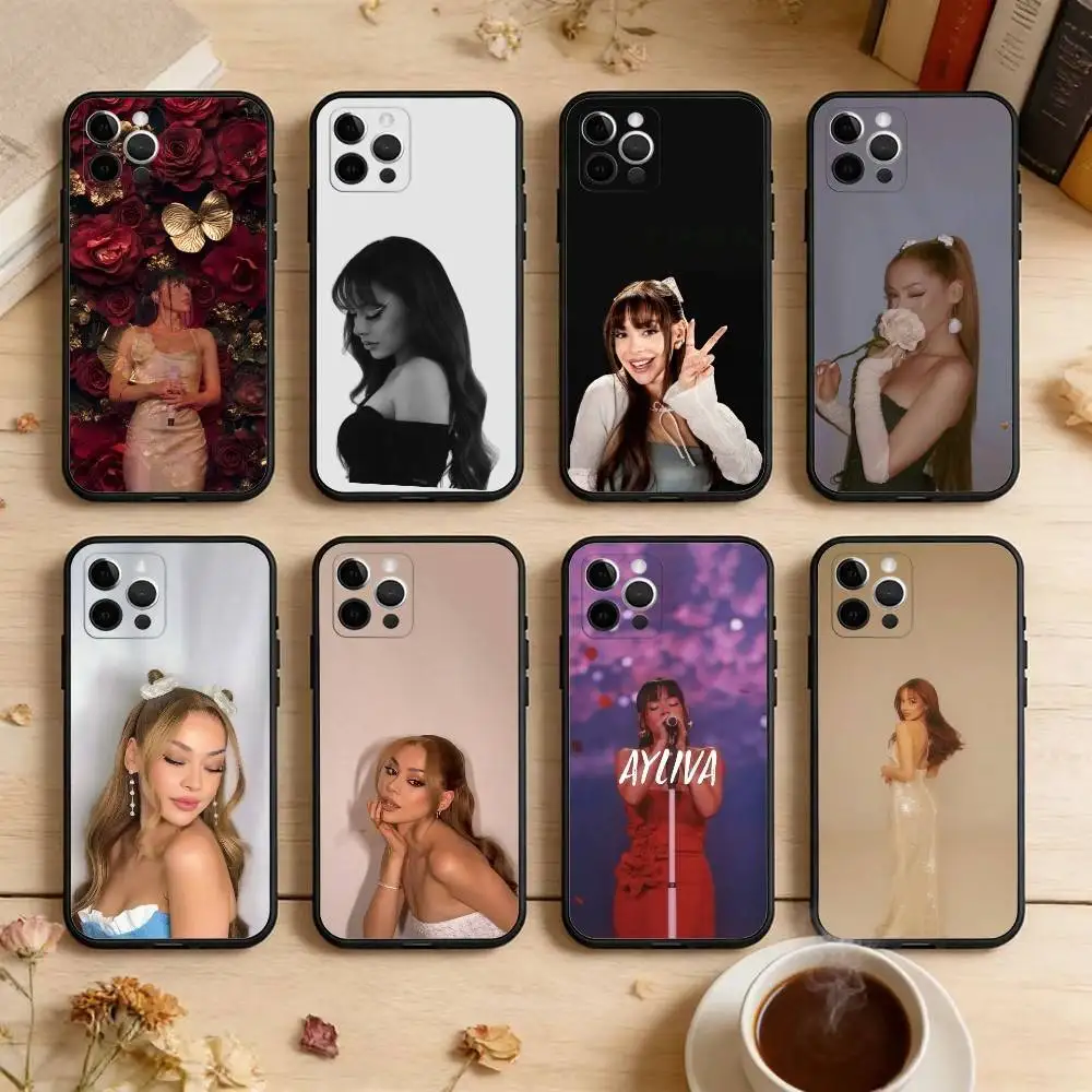 A-Ayliva S-Singer  Phone Case For iPhone 17,16,15,14,13,12,11 Plus,Pro Max,Soft Silicone Black Cover