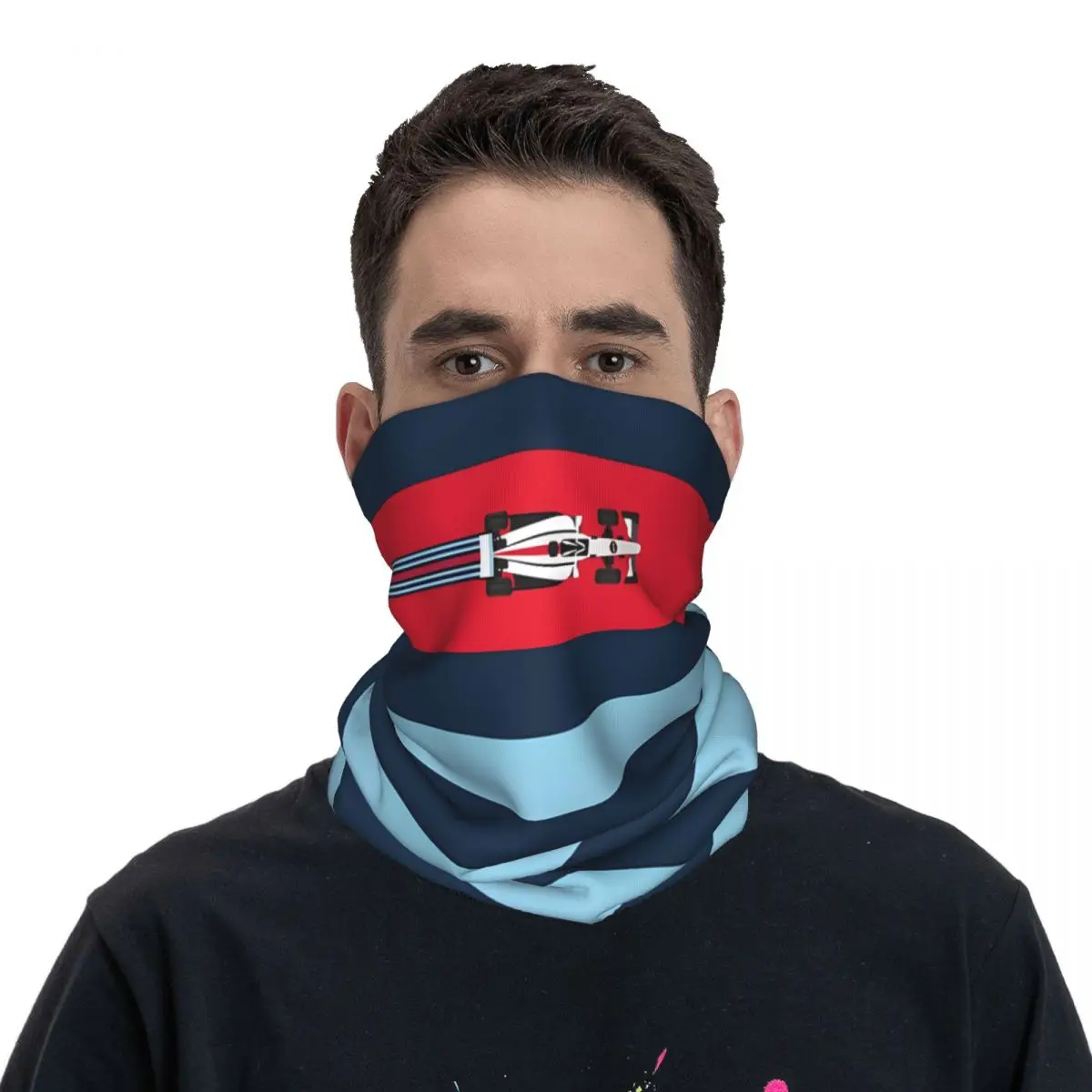 Martini Livery Stripe Headband Neck Warmer Men Ski Running Tube Scarf Medical Nurse Face Bandana Gaiter