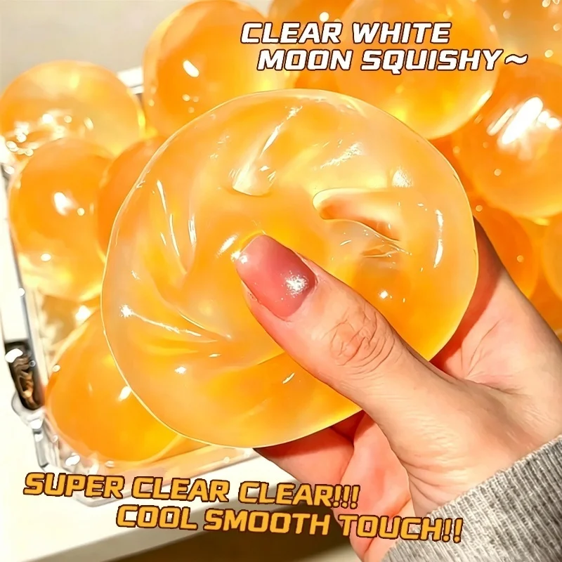Vaseline Squeeze Toy Shapeable Squeeze Transparent Round Squishy Smooth Touch Stress Anxiety Relief Ball For Decompression Relax