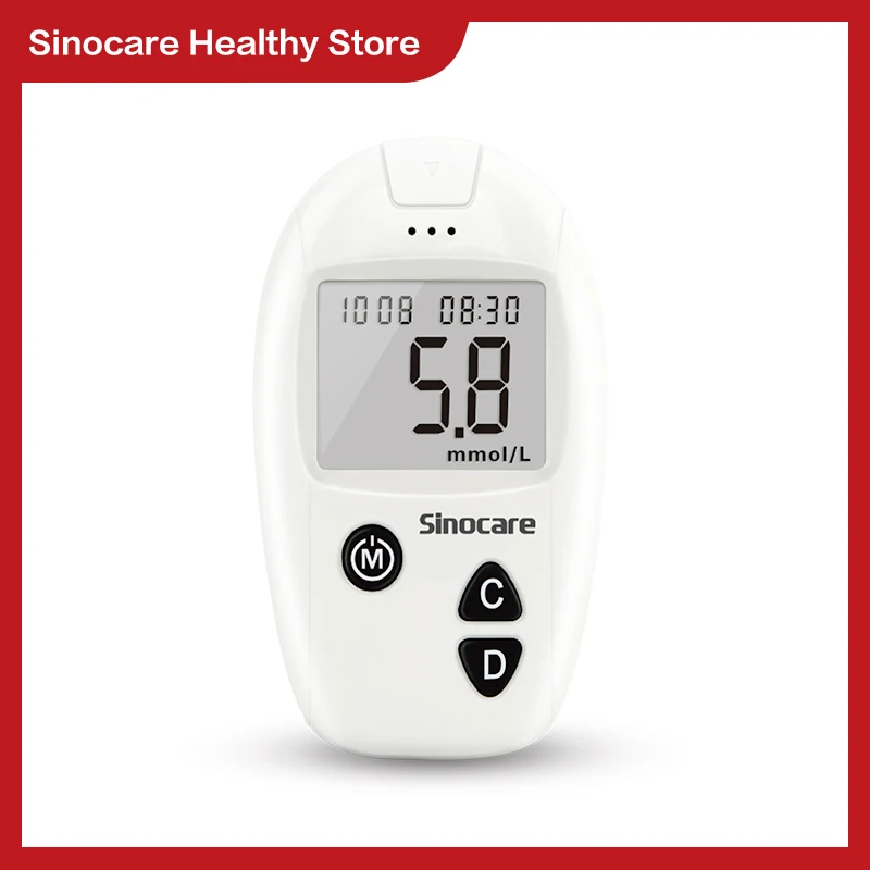 Sinocare-medidor de glucosa en sangre Safe ACCU, glucómetro sin tiras, lancetas