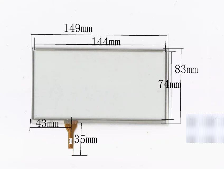 6-inch Four Wire Resistor Touch External Screen Handwriting Screen 149 * 83 Casida Huayang Soling 6.1-inch Touch Screen