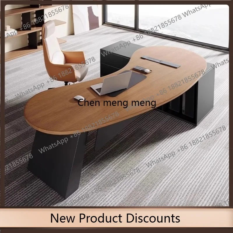 z10Wooden Study Office Desk Modern Computer Gaming Standing Long Executive Office Desk Luxury