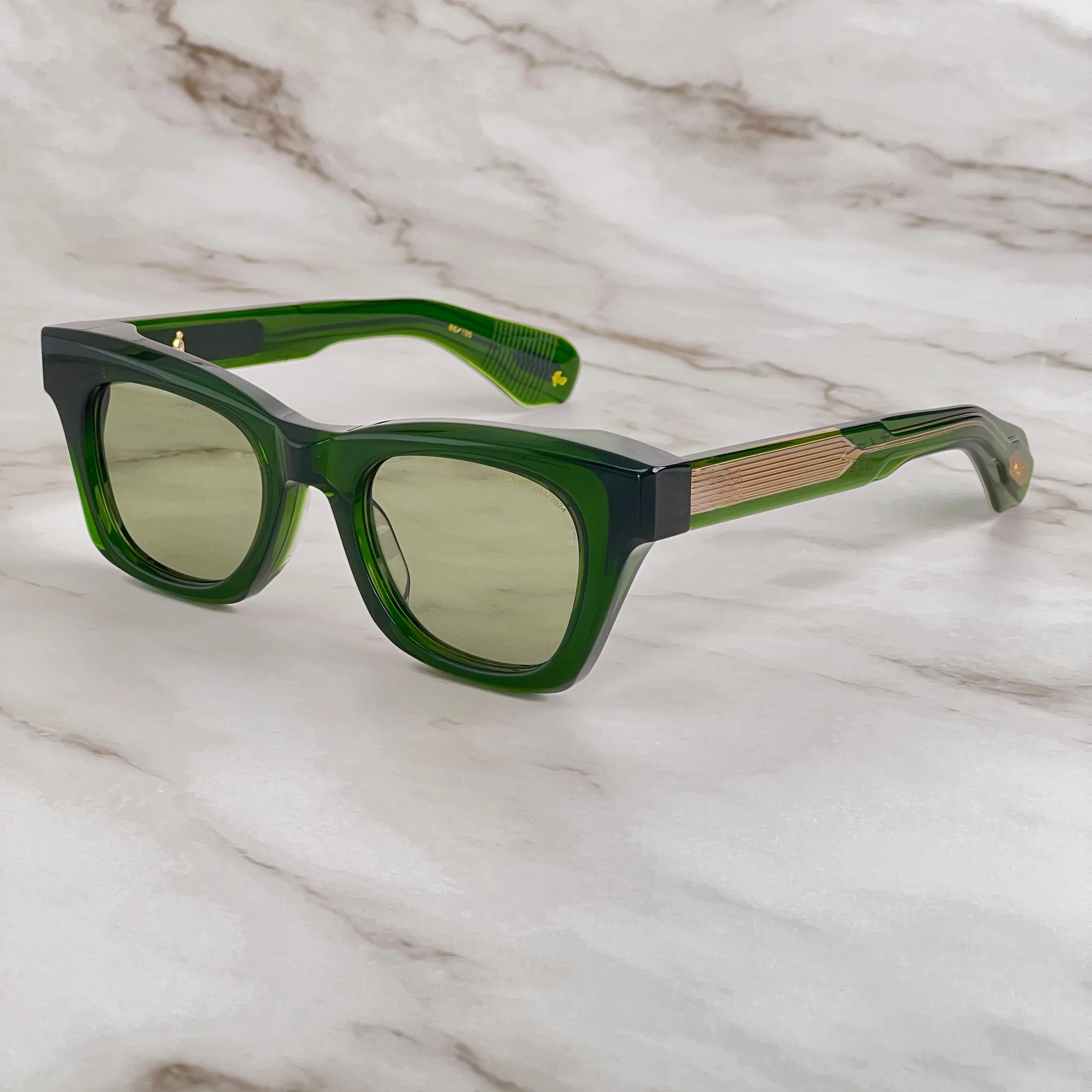 JMM DEALAN 10th الذكرى نظارات شمسية كلاسيكية UV400 اليدوية إطار خلات مصمم نظارات للرجال في الهواء الطلق متعدد الألوان مع حافظة