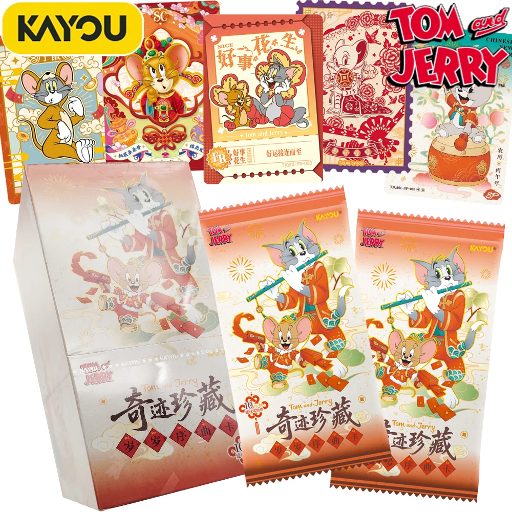 

Новые официальные коллекционные карточки KAYOU Том и Джерри, любимые детьми, с персонажами мультфильмов, тематические PR SP BP, коллекционные карточки, сувенир, подарок