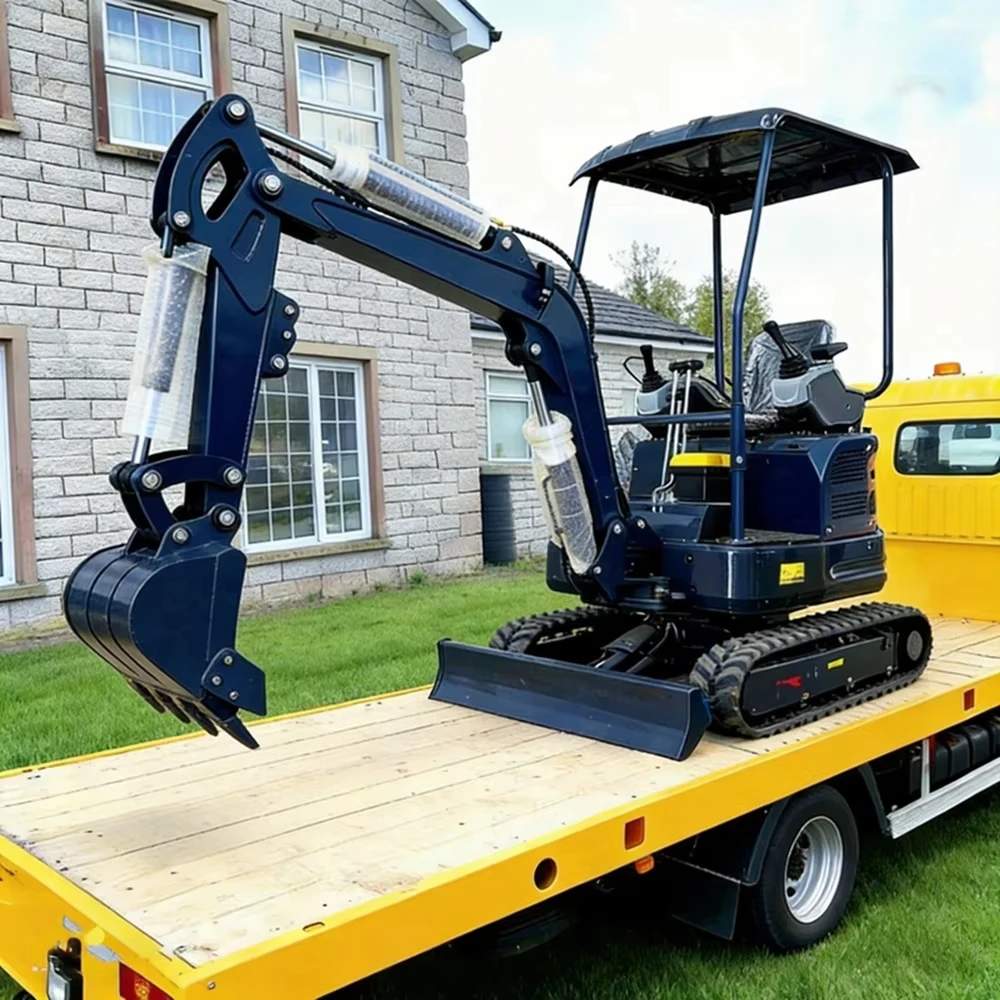 

1.7/1.5Ton Mini Excavator Excavadora Diesel Construction Machine For Garden Escavatore Thumb Clamp Added