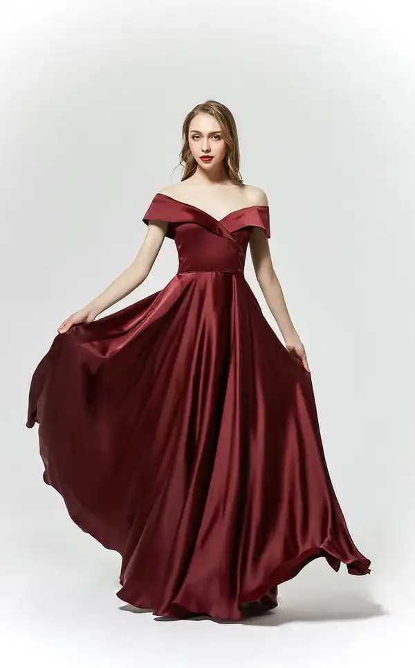 

Customized Modern Style Chiffon Criss-Cross Draped A-line Off-the-shoulder Long Dresses Bespoke Occasion Dresses Exquisite Retro