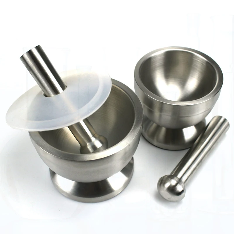 1pcs Lab innner dia85mm/98mm Stainless Steel Mortar and Pestle Triturator for Medicinal Materials or Food Etc.