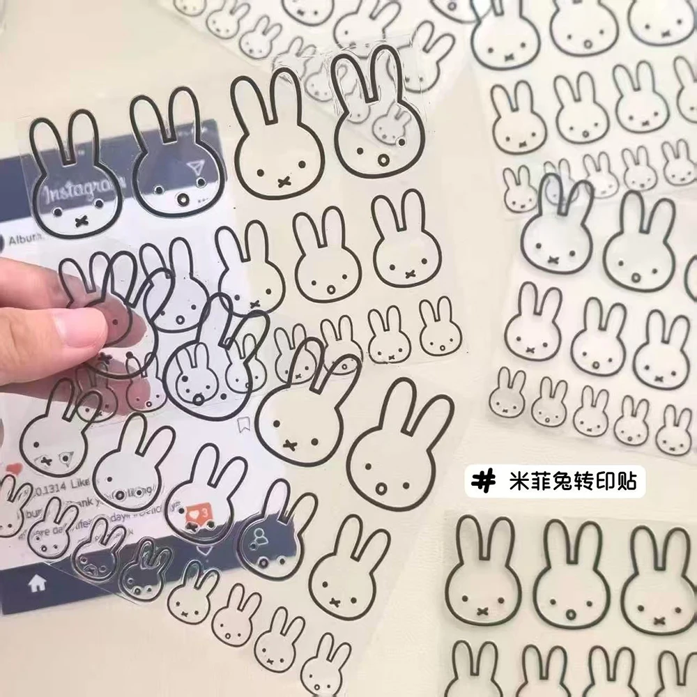 Kawaii Miffy DIY ملصق مزخرفة لطيف أرنب مقاوم للماء ملصق حائط من الفينيل لطيف الكرتون محمول زجاجة ماء DIY بها بنفسك سجل القصاصات فتاة هدية #2