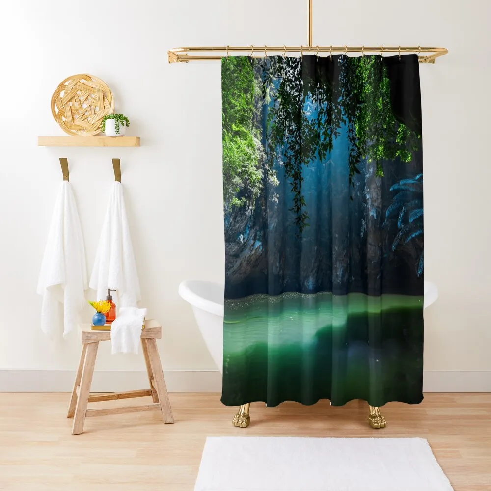 Lagoon Shower Curtain Anti-Mold Waterproof Shower Curtain Anime Shower Curtain Bathroom And Shower Products