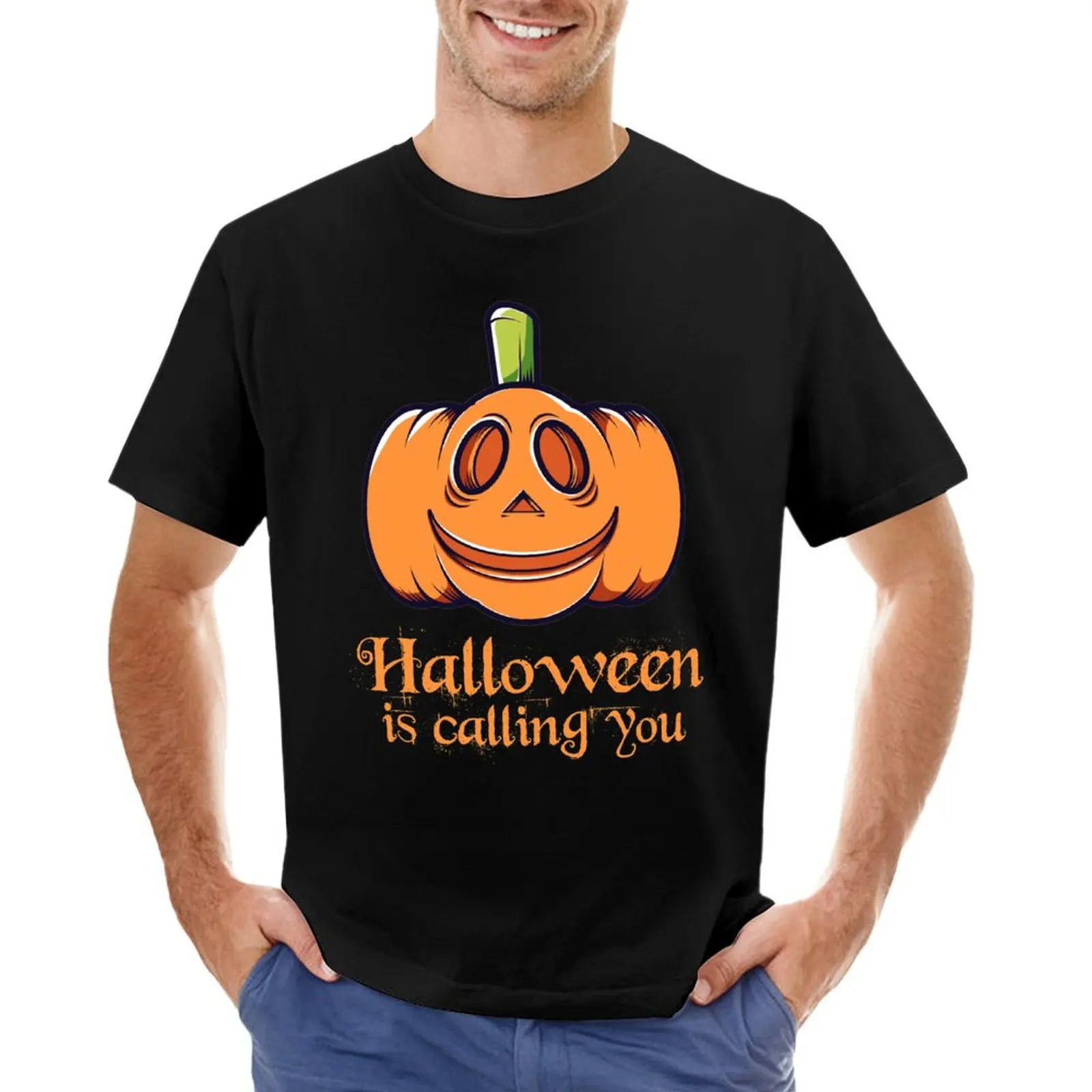 

Halloween scary pumpkin Jack O’Lantern T-Shirt anime Aesthetic clothing plus size tops summer top t shirts men