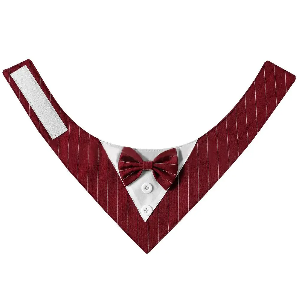 Lovely Tuxedo Bow Ties Adjustable Dog Necktie Bow Tie Collar Formal Tie Pet Saliva Towel