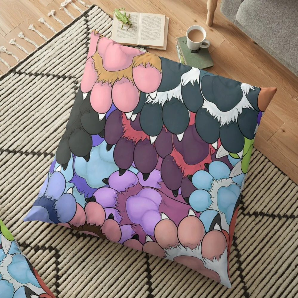 

Paws Everywhere Floor Pillow Rectangular Cushion Cover