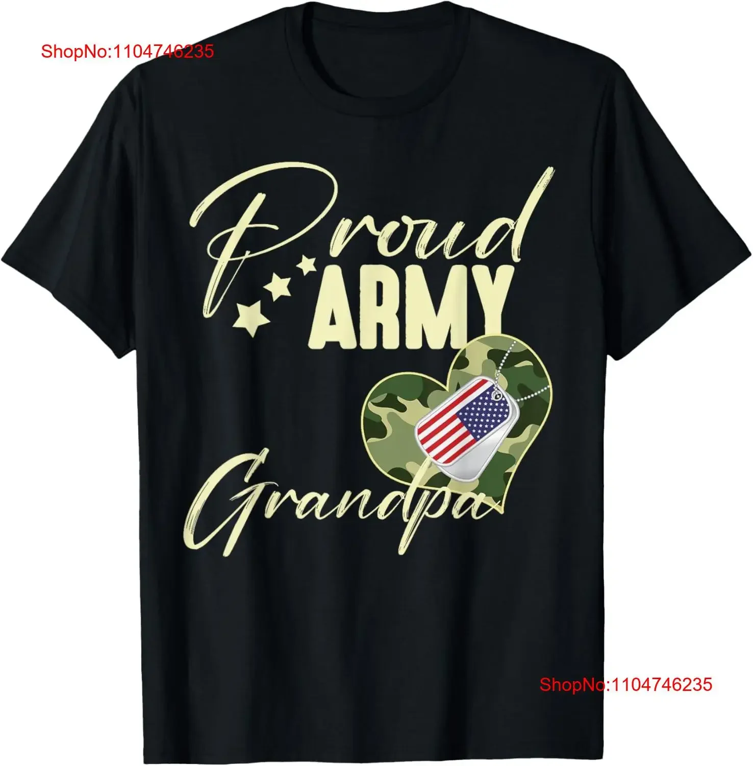 

Proud Army GRANDPA Camouflage Dog Tag USA American Flag T Shirt vintage Washed Stylish Comfortable Breathable homme graphic
