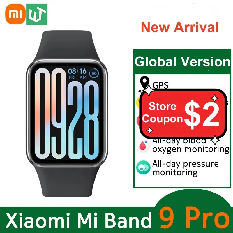 

Global Version Xiaomi Smart Band 9 Pro Wristband 1.74" AMOLED Display Blood Oxygen Sport GPS Heart Rate Bracelets Mi Band 9 Pro