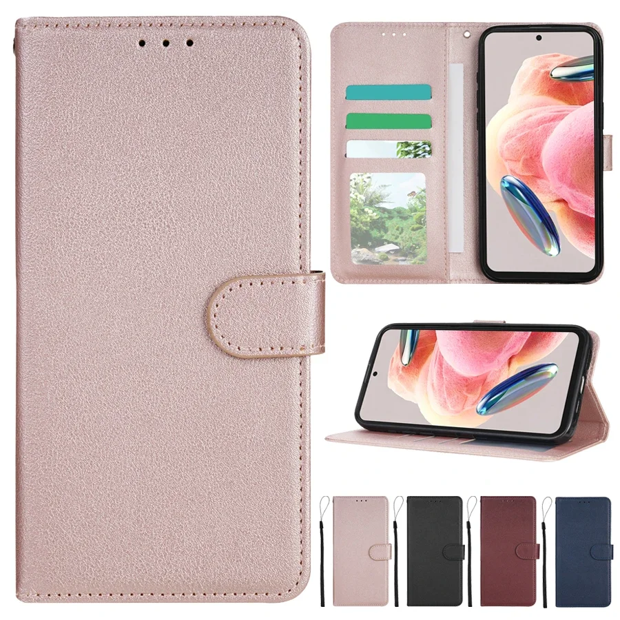 Wallet Card Slot Flip Leather Case For Xiaomi Redmi Note 13 12S 11 10 9 Pro 13C 12 12C 10C 9 9A 9C 9T Poco X6 C65 M6 Pro 13T