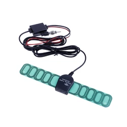 Hot Sale Adhesive Car AM FM TV Radio Digital Antenna Aerial Signal AMP Amplifier Booster