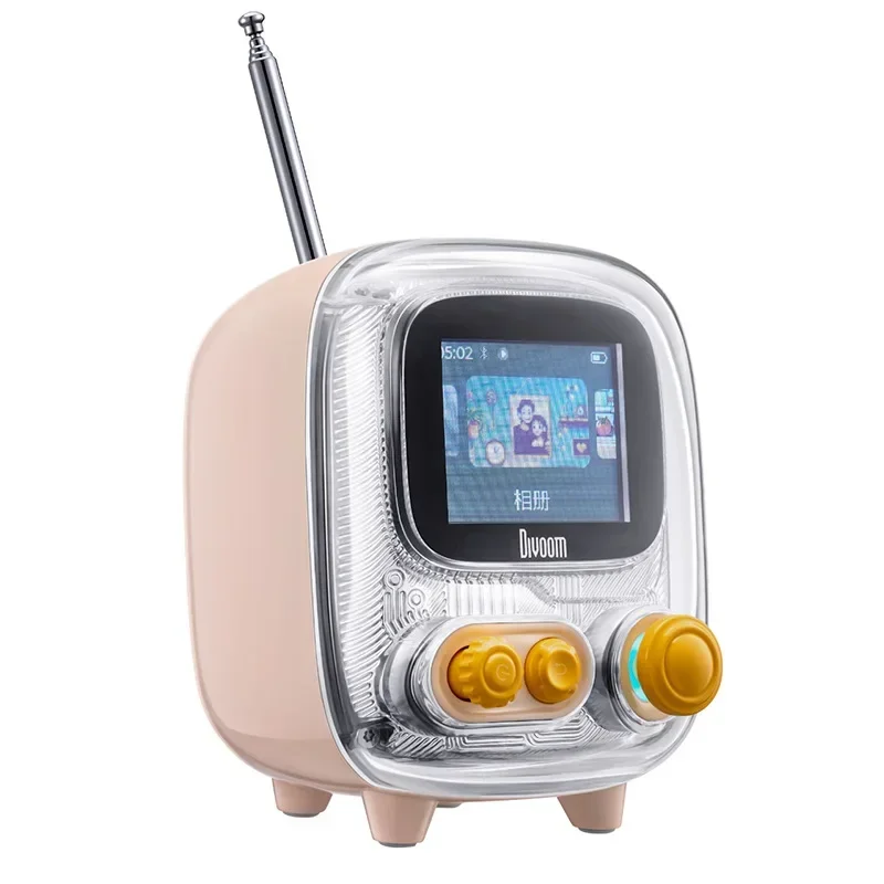 ألبوم كلمات المتكلم تلفزيون صغير سماعة لاسلكية تعمل بالبلوتوث المتكلم ريترو راديو سطح المكتب عيد ميلاد