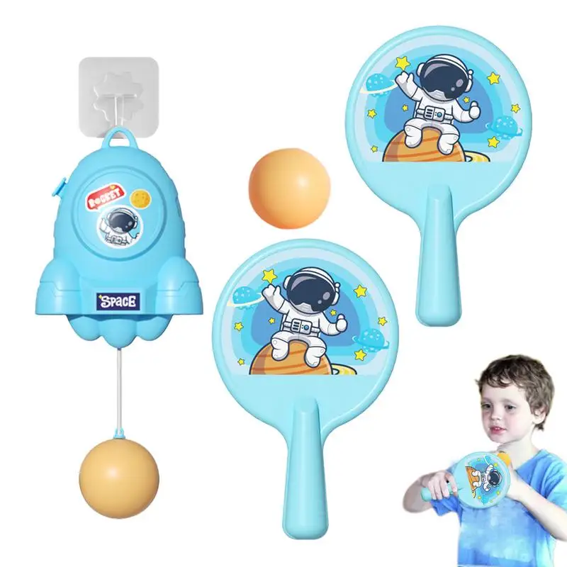 Tischtennis-Trainer-Set, Tennis-Übungs-Tischtennisschläger und Ball, verstellbare Behänge, Tischtennis-Trainer-Set für Kinder und Kinder