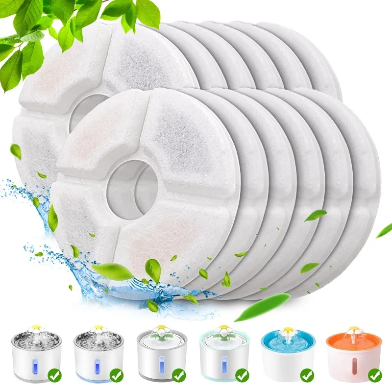 Pet automatic water dispenser filter element Coconut shell activated carbon round filter cotton
