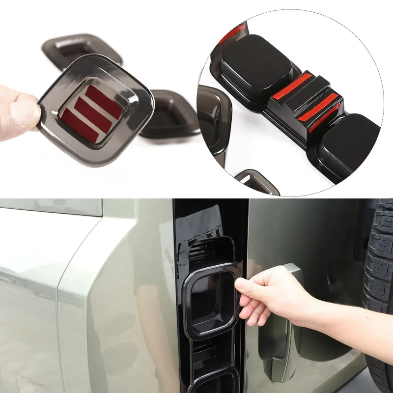 For Land Rover Defender 2020-2023 ABS Tail Light Trim Cover Blackened Shell 6PCS
