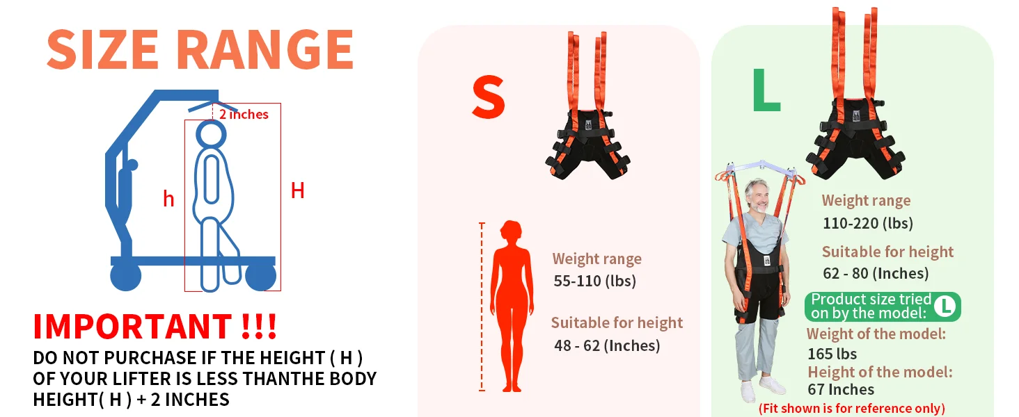 Ehucon Patient Lift Sling, Professional Walking Assist Lift Sling, Hoist wanderndes Training, Waschbarer Stand Support Sling Sic – Detail 6