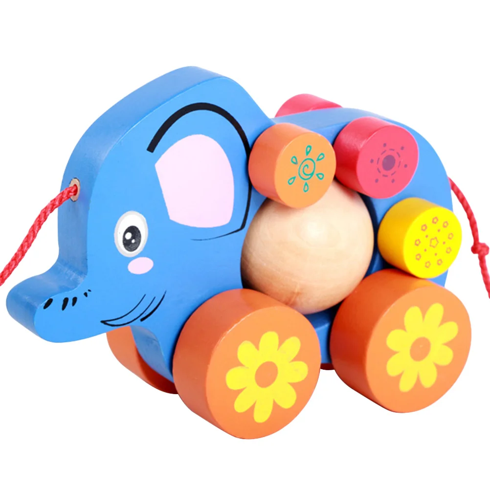 1 Stuks Olifant Trekt Karretje Auto Leuk Baby Jongen Kinderen Cartoon Creatief Vermaak Cadeau Ontwikkeling Praktische Vaardigheden